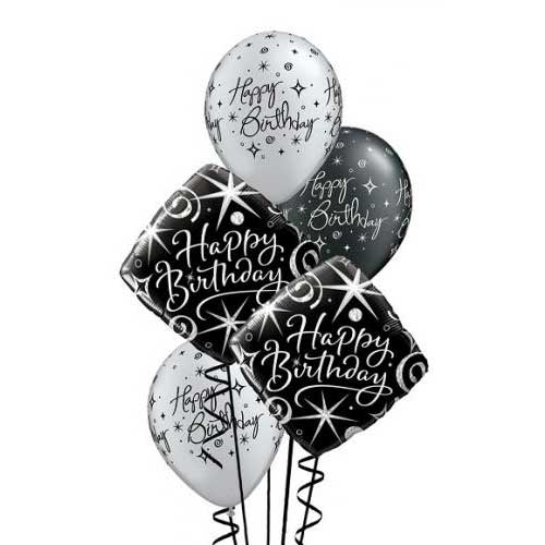Black And White Balloon Bouquet